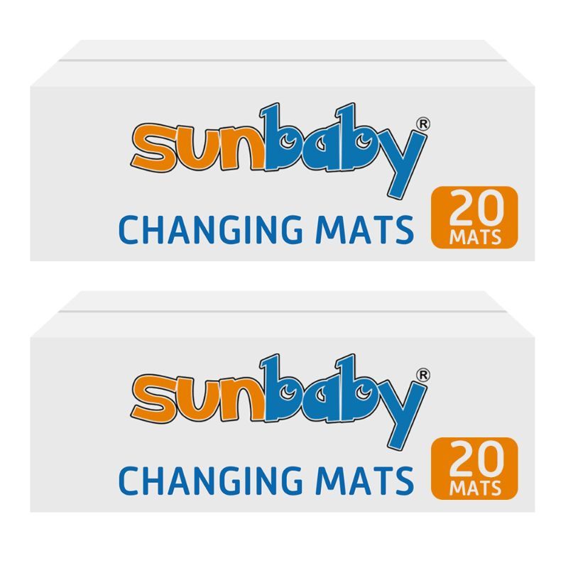 SunBaby - Disposable Changing mats (45x60cm) Large, Pack of 20 (Buy 1 Get 1)