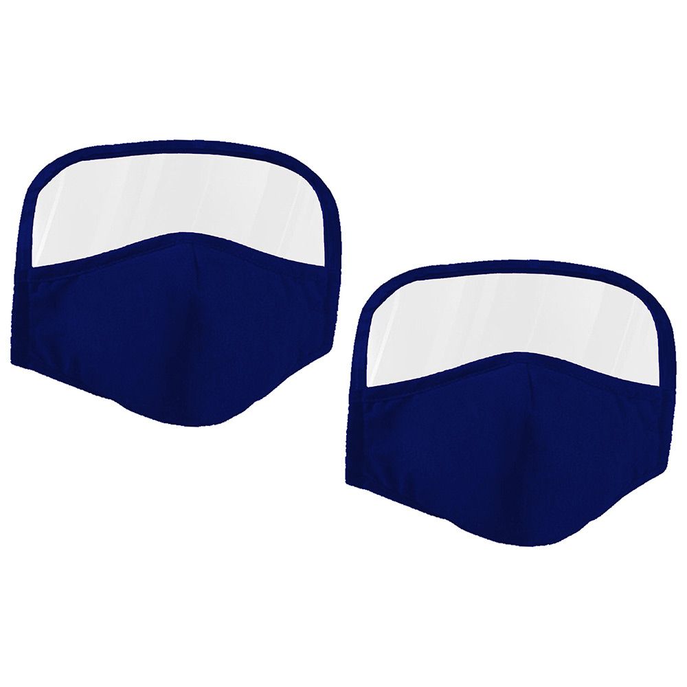 SunBaby Mask with Eye Shield-Navy Blue - Buy 1 Get 1