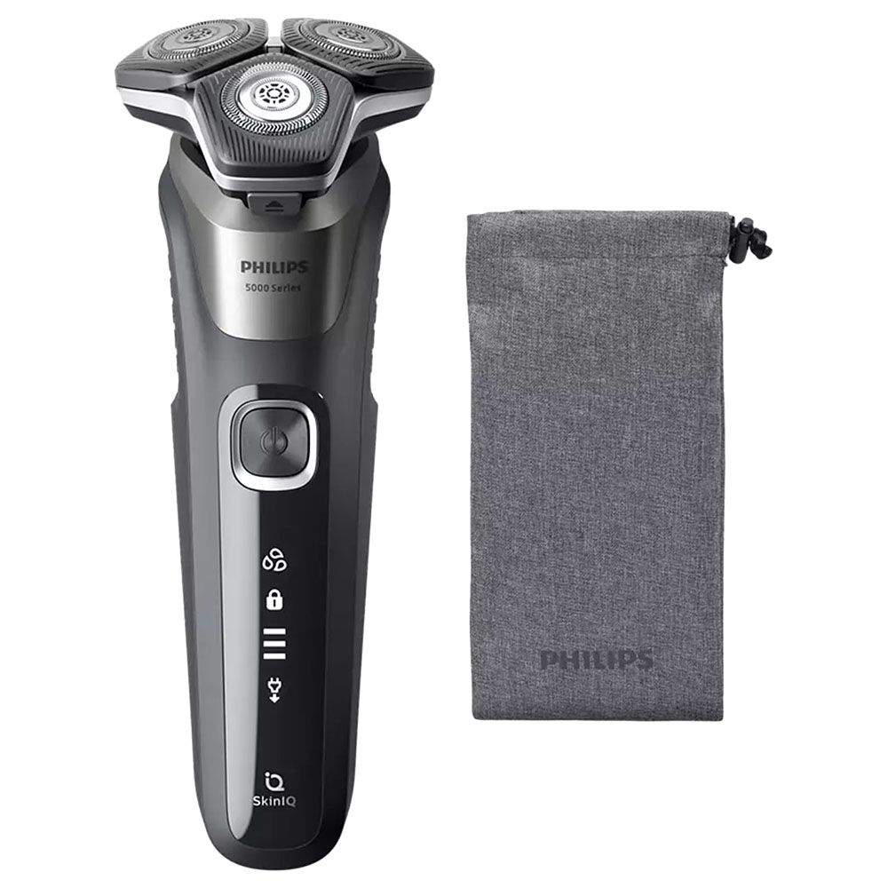 Philips - Wet And Dry Electric Shaver Series 5000 With Pouch