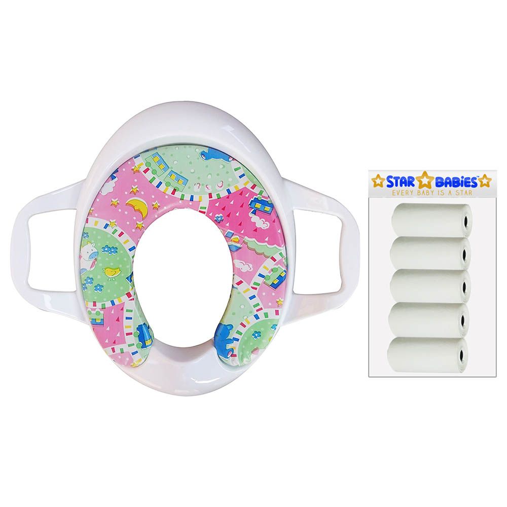 Star Babies - Bag, SunBaby Potty Seat w/ Handle - White