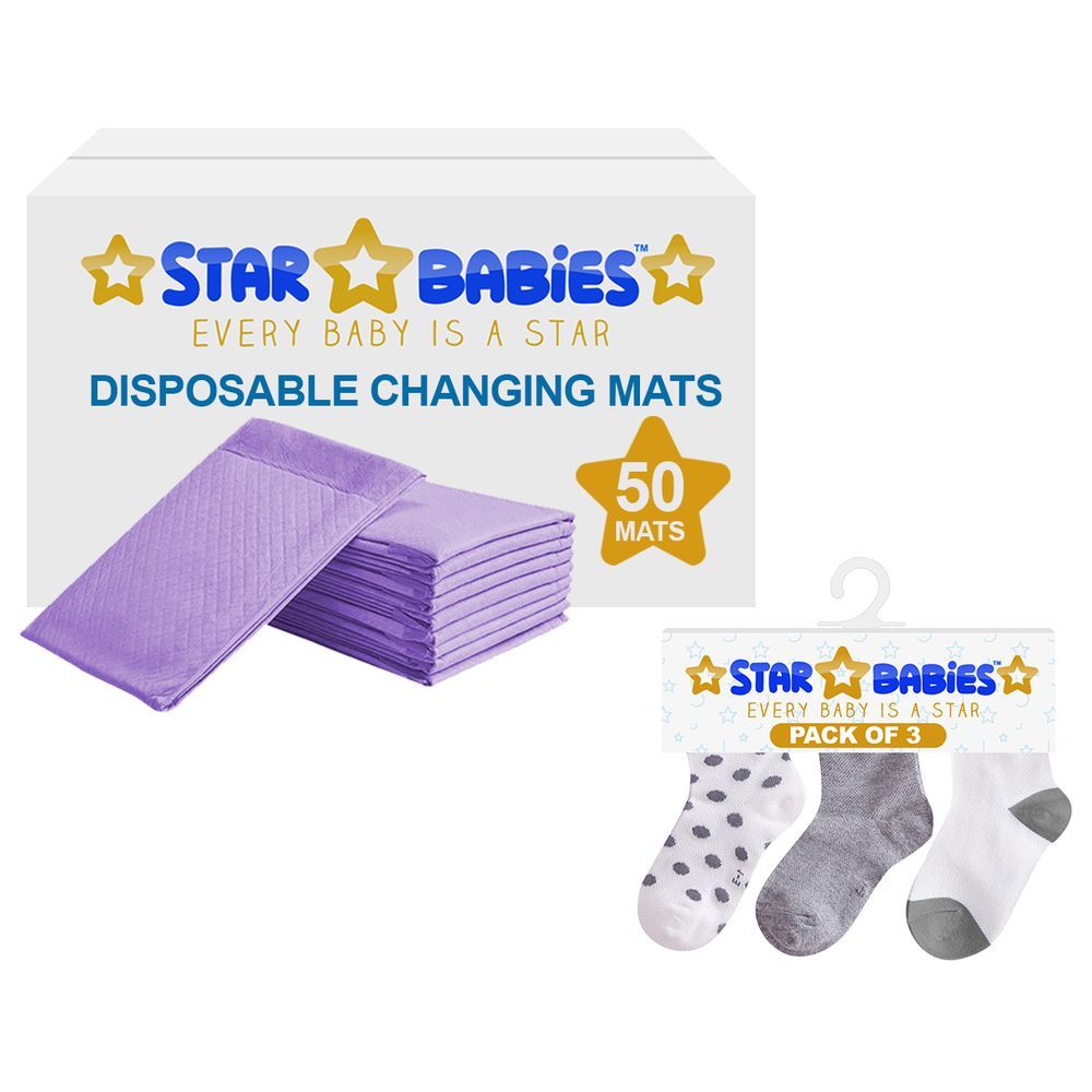 Star Babies - Changing Mats 50pcs & 3pair Socks