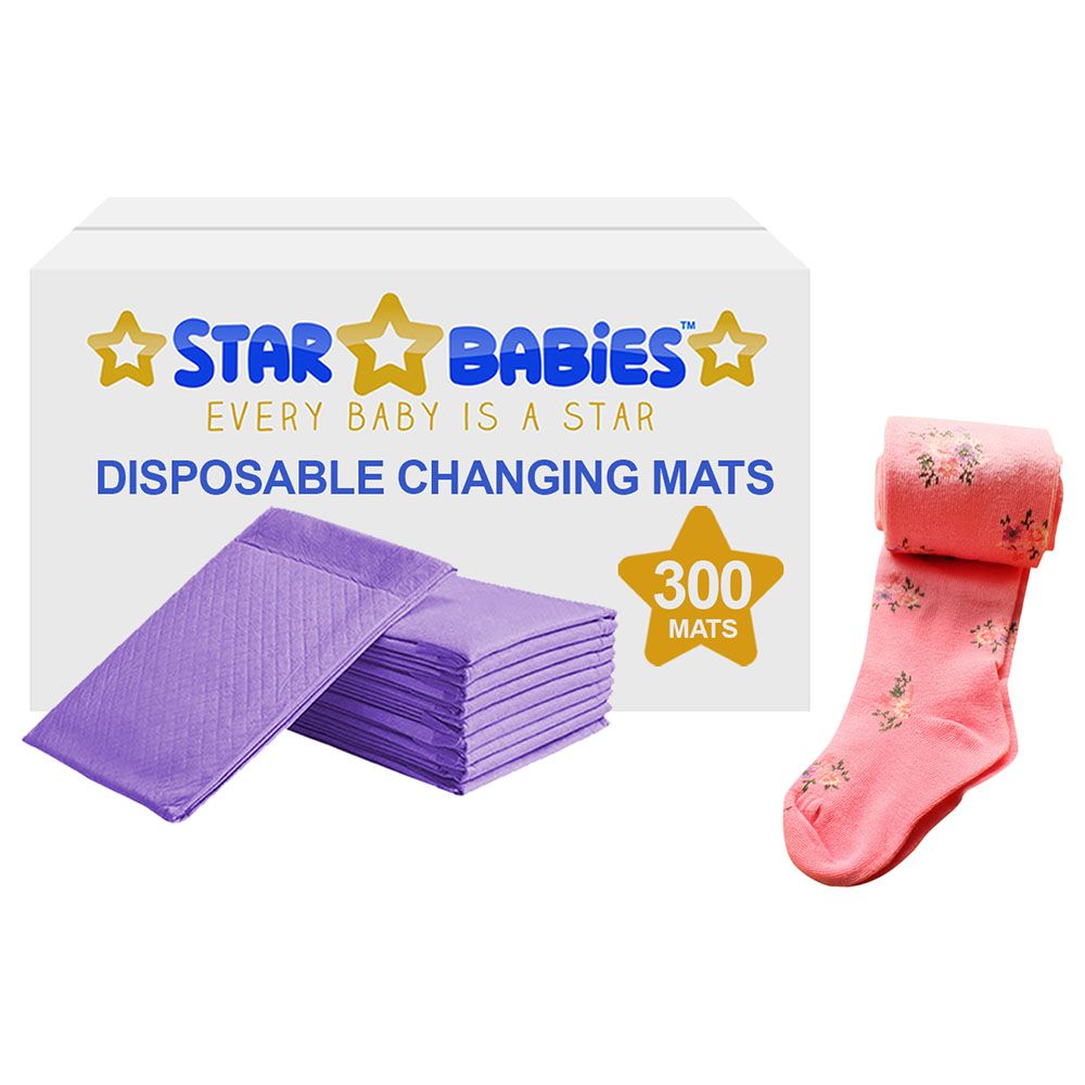 Star Babies - Disposable Changing Mats 300pcs + Kids Tights