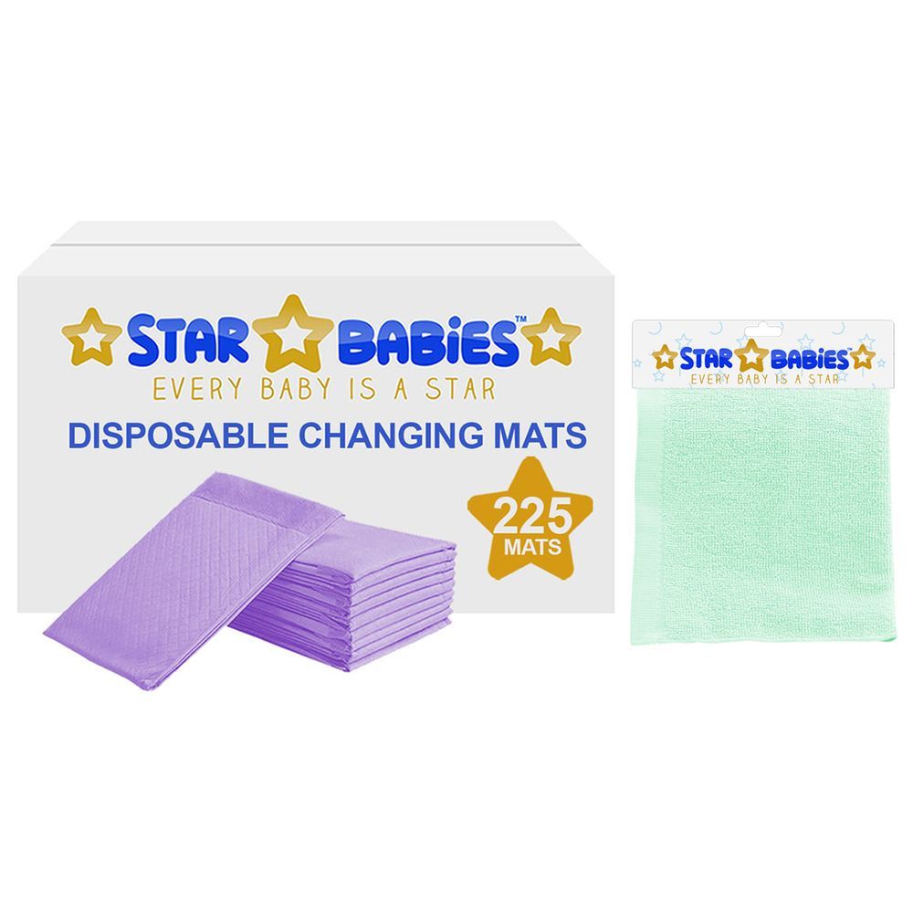 Star Babies - Disposable Changing Mat 225pcs + Towel