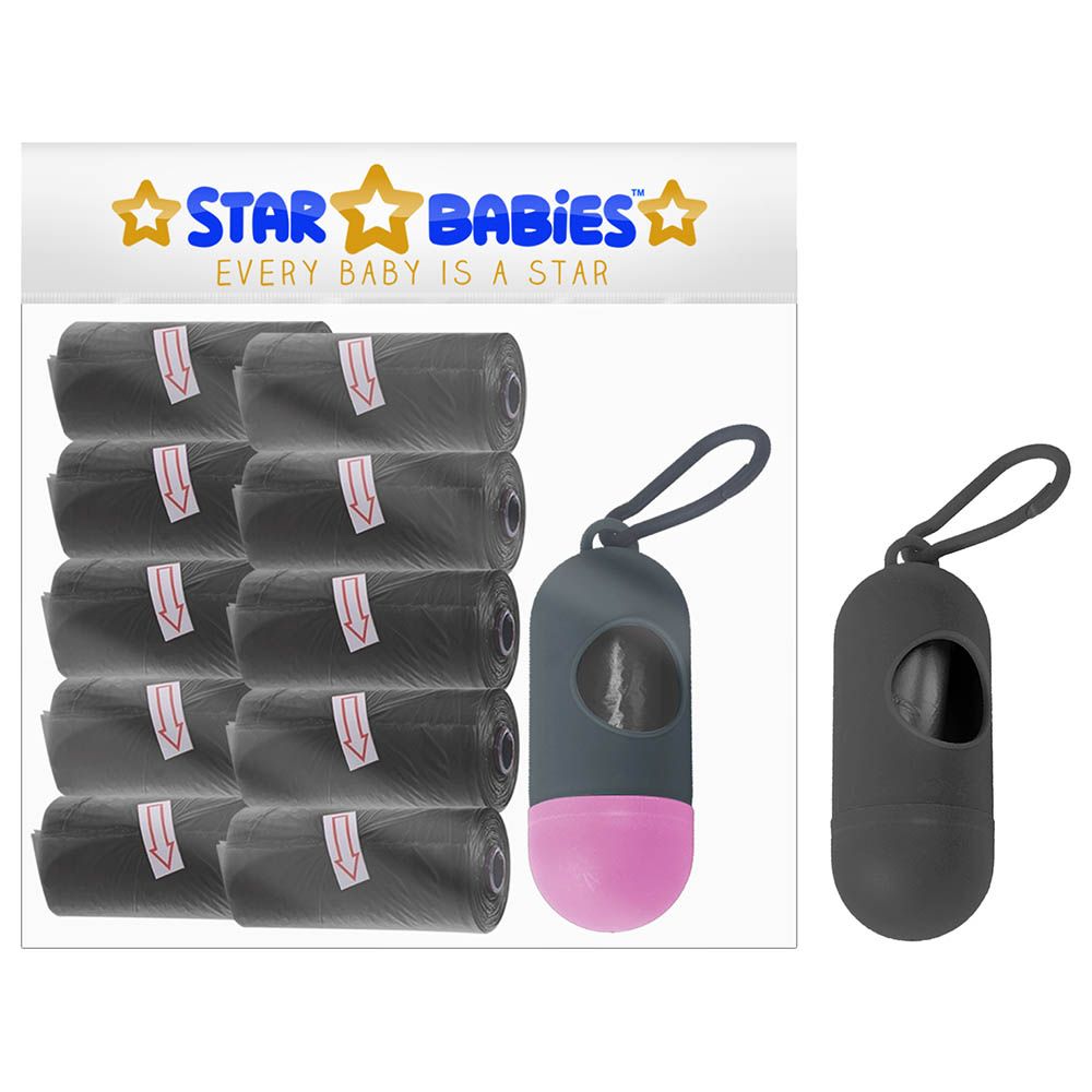 Star Babies - Scented Bag Pack of 10/150 Bags Black & Assorted Dispenser