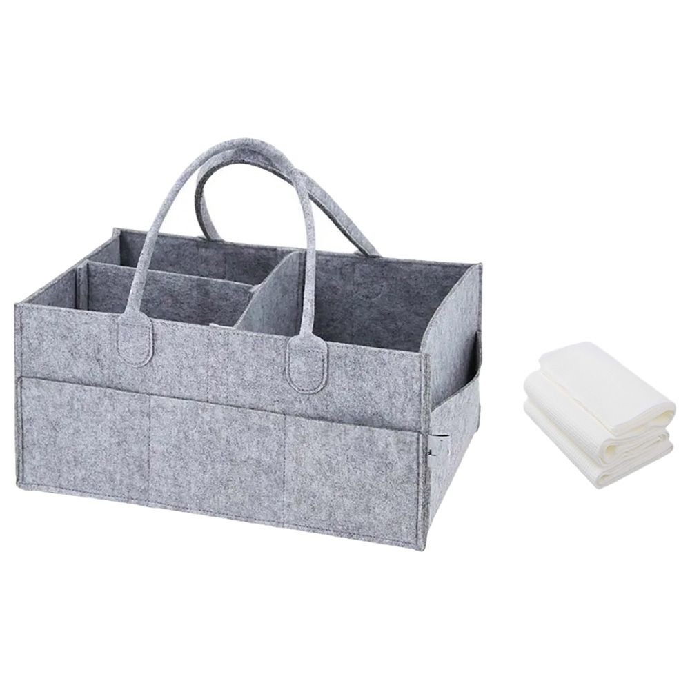 Star Babies - Caddy Diaper Bag Organizer w/ Disposable Towel 3pcs - Grey