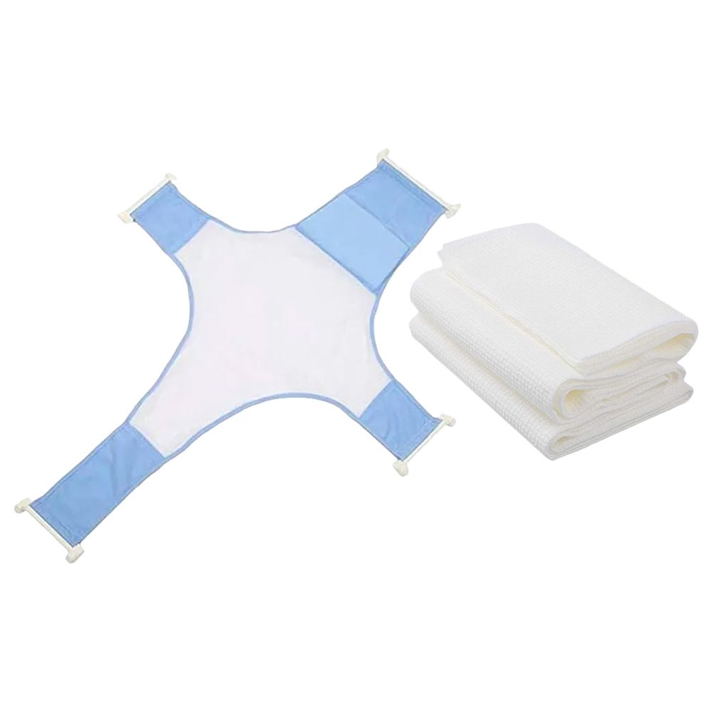 Star Babies - Bath Support & Disposable Towel 3pcs - Blue