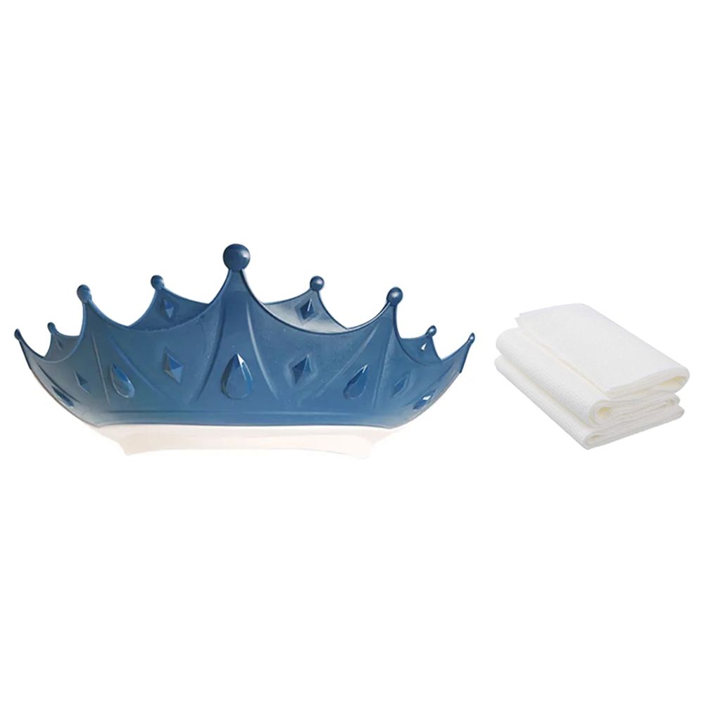 Star Babies - Kids Crown Shower Cap & Disposable Towel 3pcs - Blue