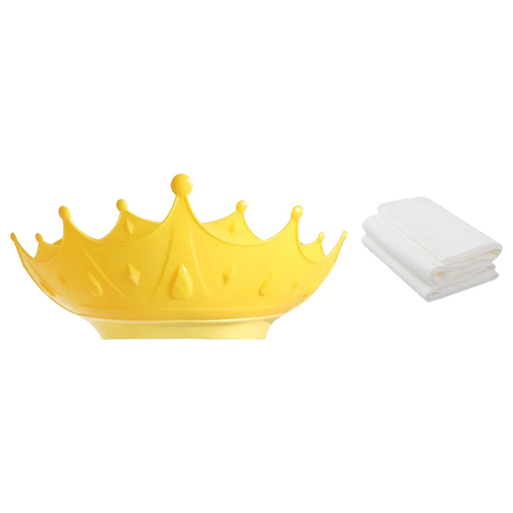 Star Babies - Kids Crown Shower Cap & Disposable Towel 3pcs - Yellow