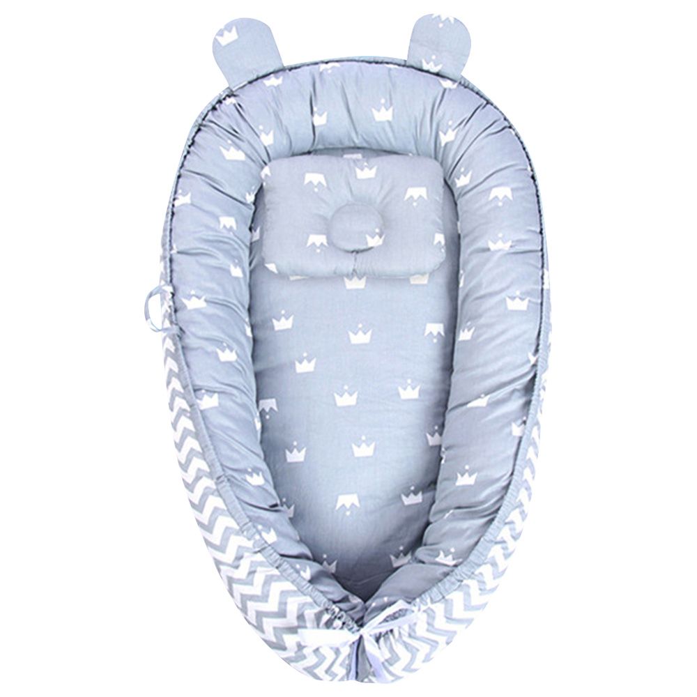 Star Babies - Portable Lounger Sleeping Pod - Grey Stripe