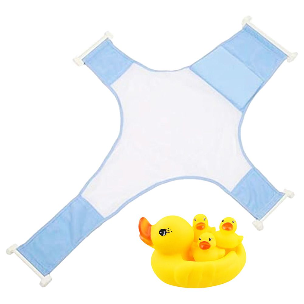 Star Babies - Bath Support w/ Rubber Duck - Pack Of 2 - Blue/Yellow