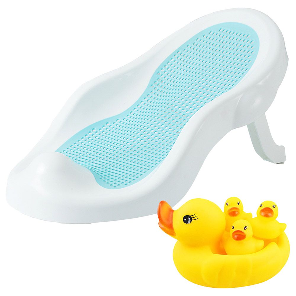 Star Babies - Recline & Rinse Bather w/ Rubber Duck Toy - Blue