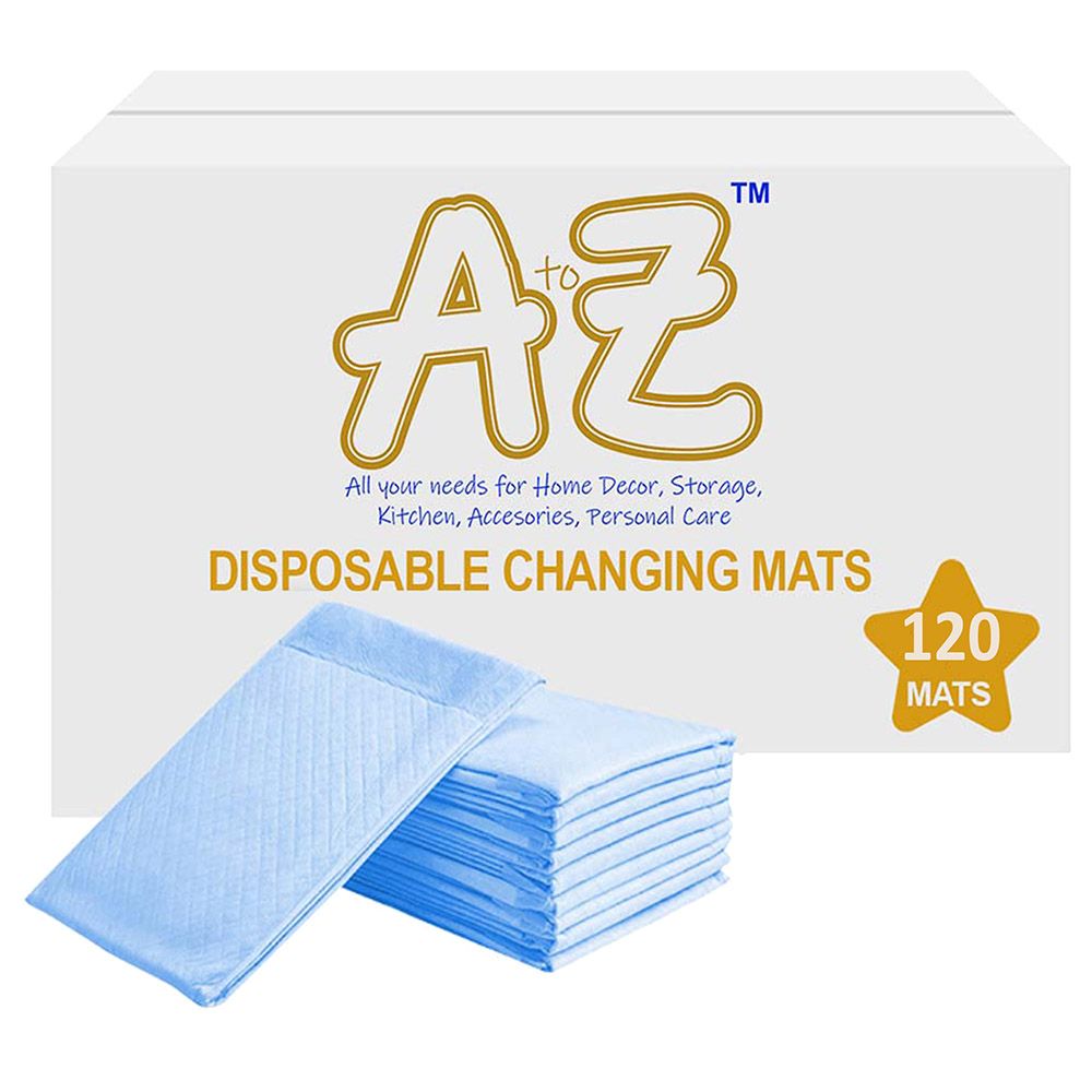 A To Z - Large Disposable Changing Mats - 120pcs - Blue