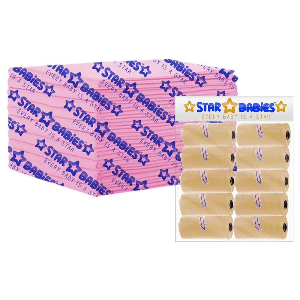 Star Babies - Disposable Changing Mat 20pcs & Scented Bag 10pcs