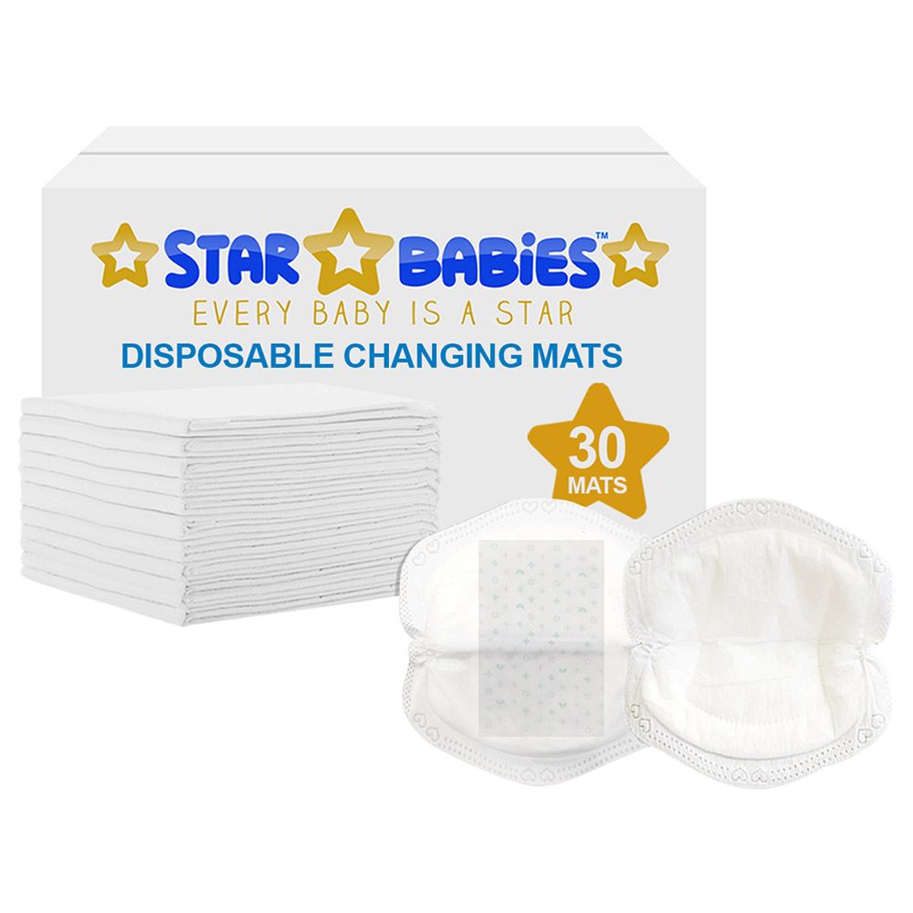 Star Babies - Disposable Changing Mat 30pcs w/ Breast Pads 30pcs