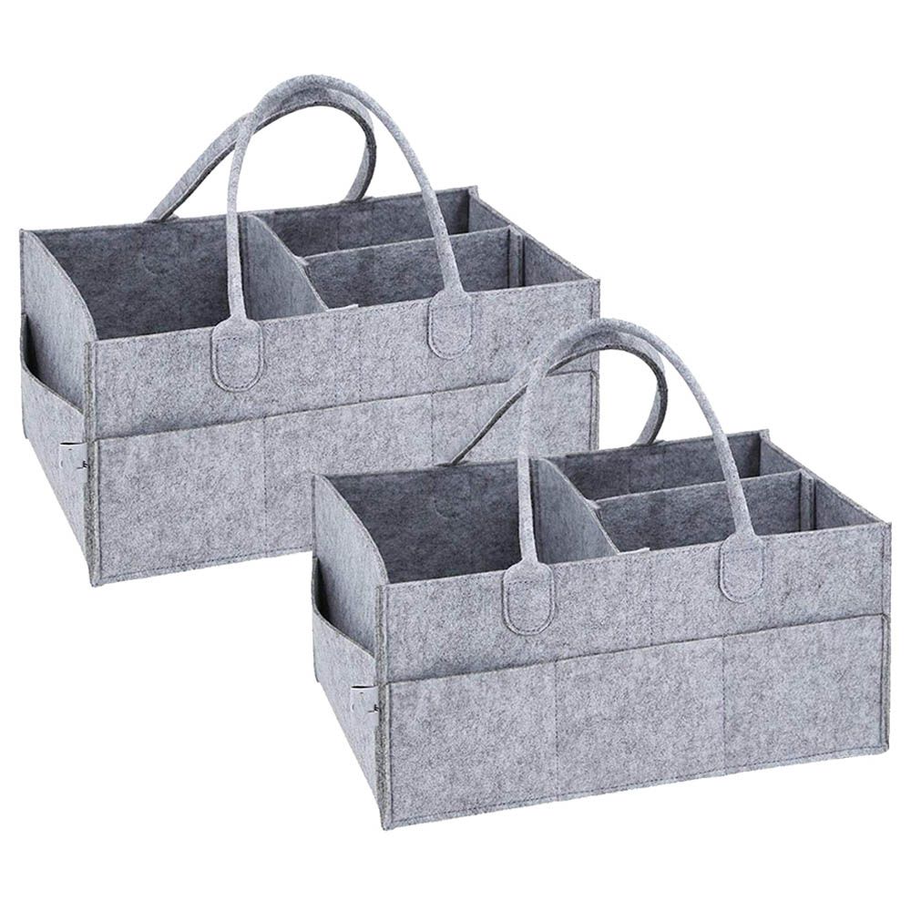 Star Babies - Diaper Caddy Organizer Pack Of 2 - Grey