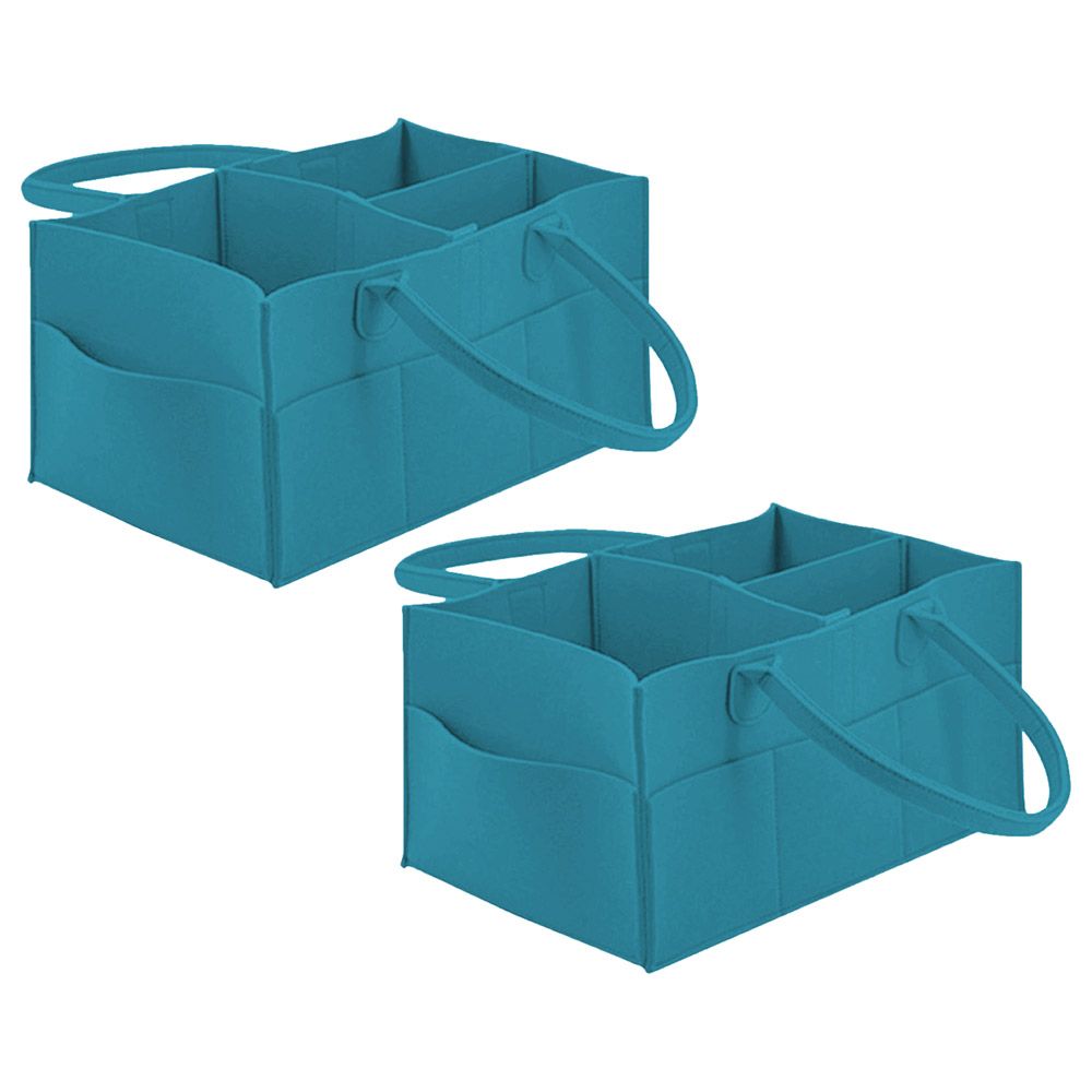 Star Babies - Diaper Caddy Organizer Pack Of 2 - Teal Blue