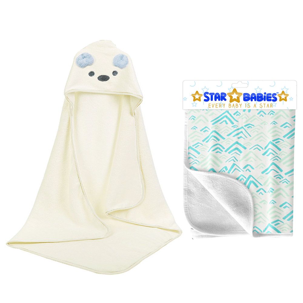 Star Babies - Hooded Towel & Reusable Changing Mat - Pack Of 2