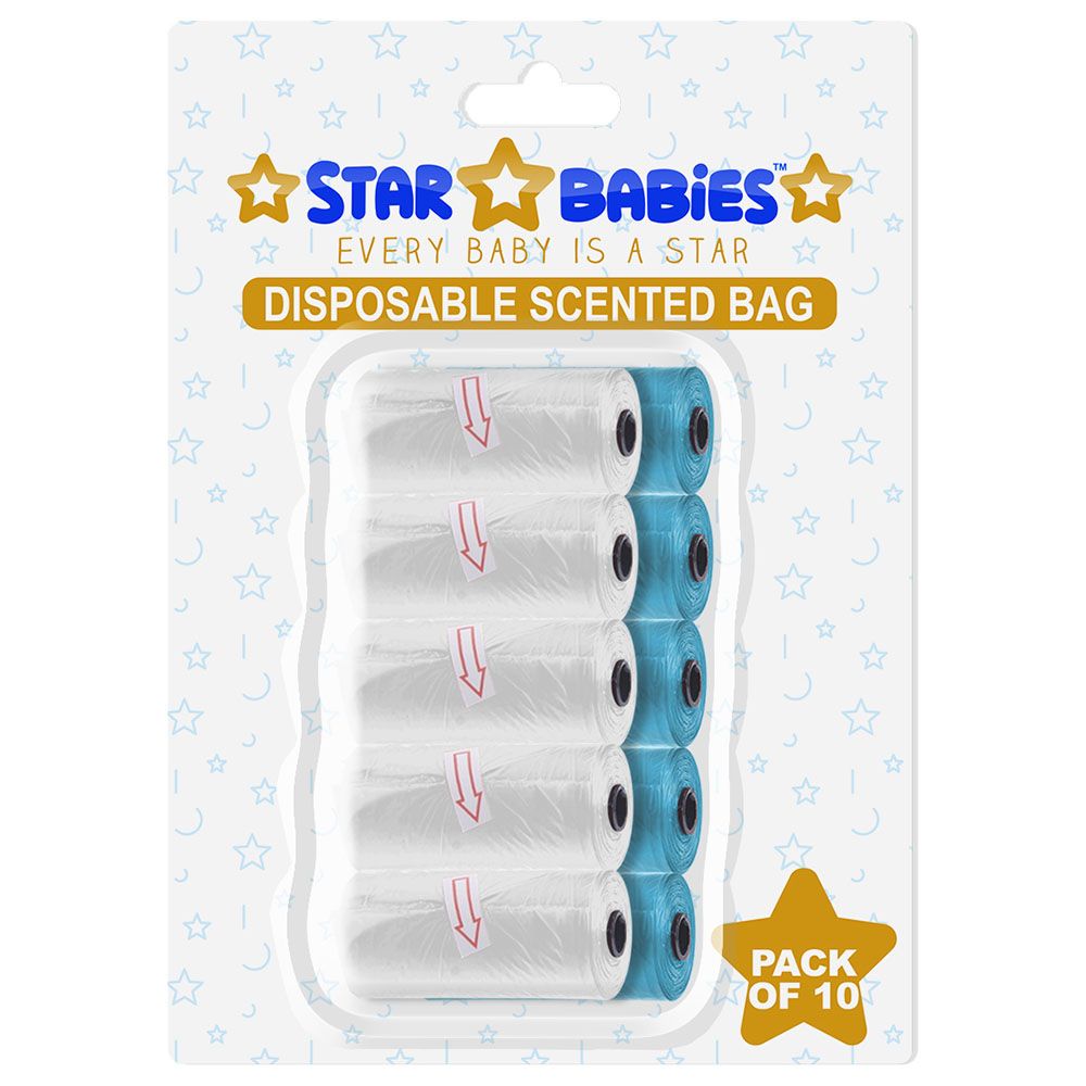 Star Babies - Scented Bag Blister - Pack of 10/150 Bags - Blue & White