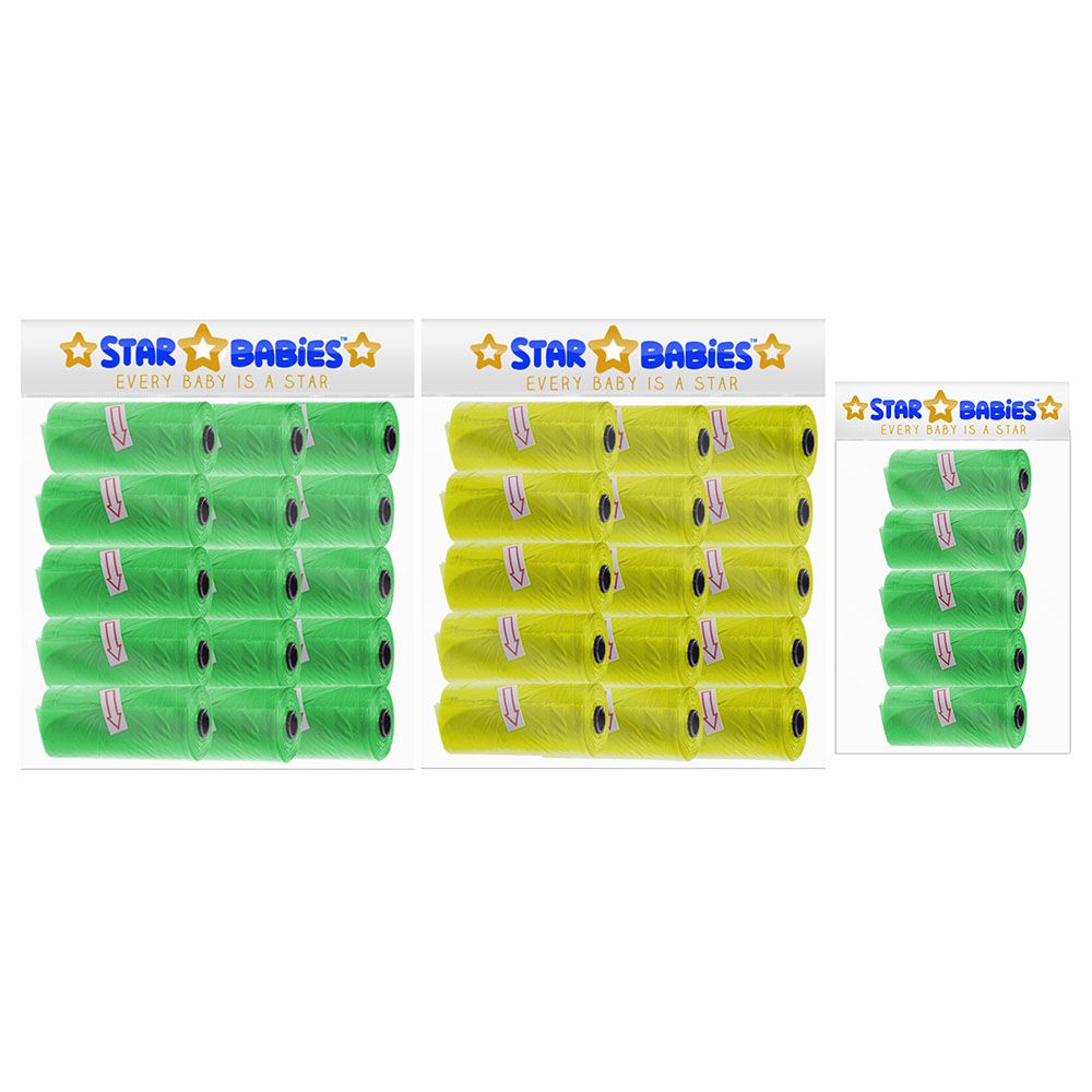 Star Babies - Scented Bag - Pack of 35/525 Bags - Green/Yellow