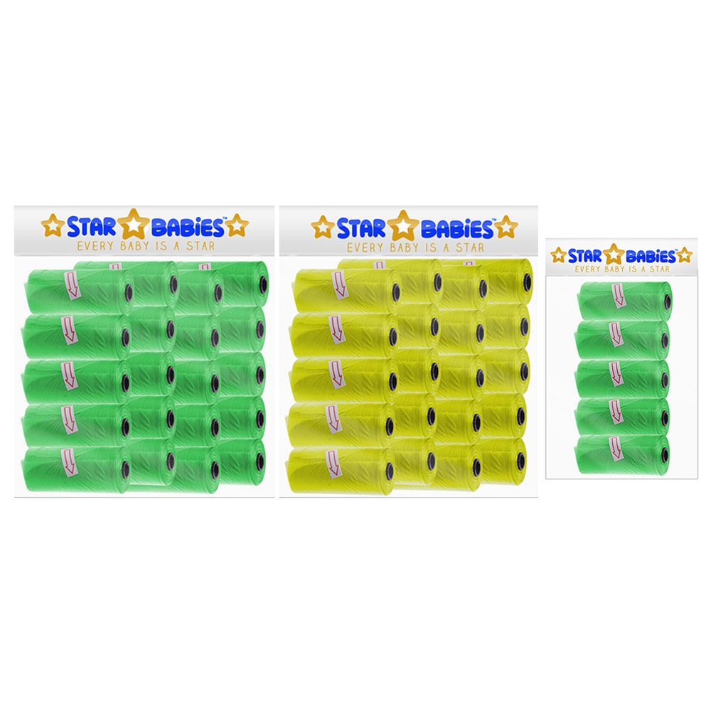 Star Babies - Scented Bag - Pack of 45/675 Bags - Green/Yellow