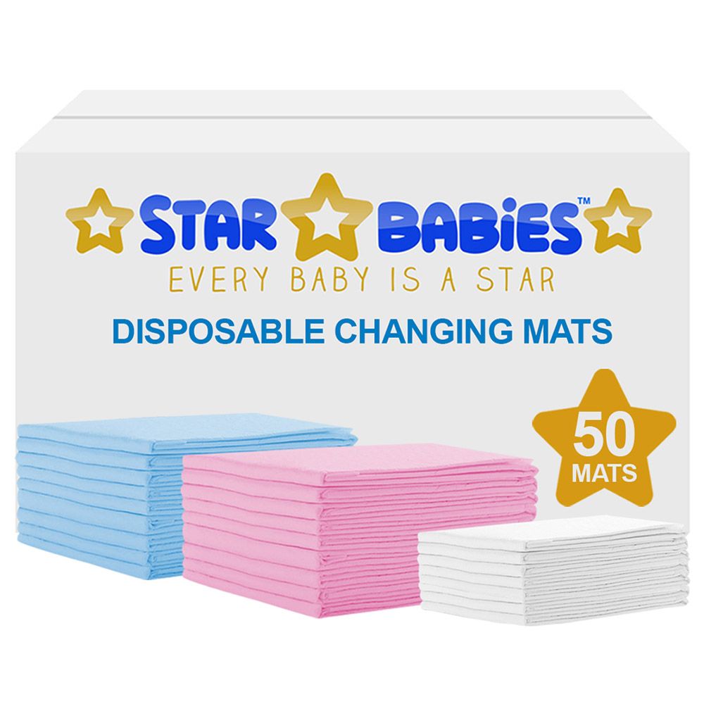 Star Babies - Disposable Changing mats (45x60cm) Large, Pack Of 50