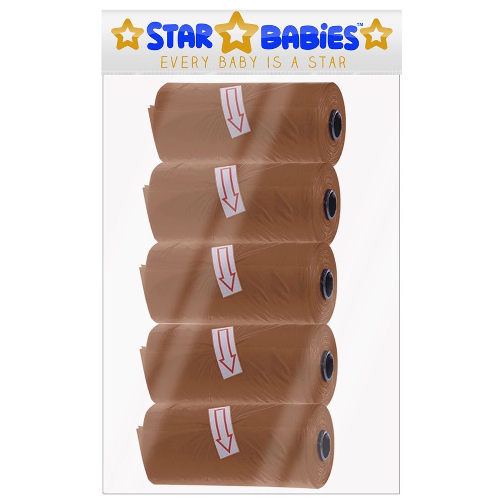 Star Babies - Disposable Scented Bag Pack of 5/75 Bags - Brown