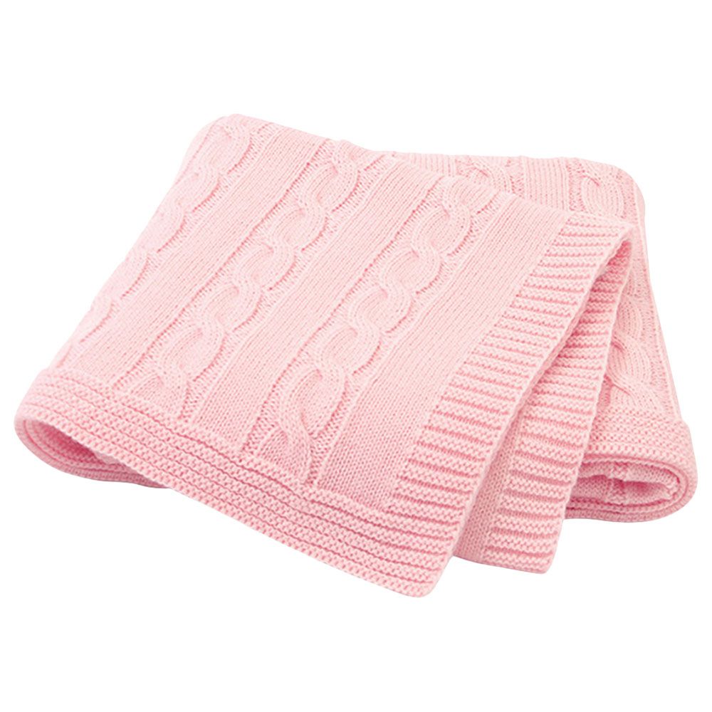 Star Babies - Knitted Blanket 80x100cm - Pink