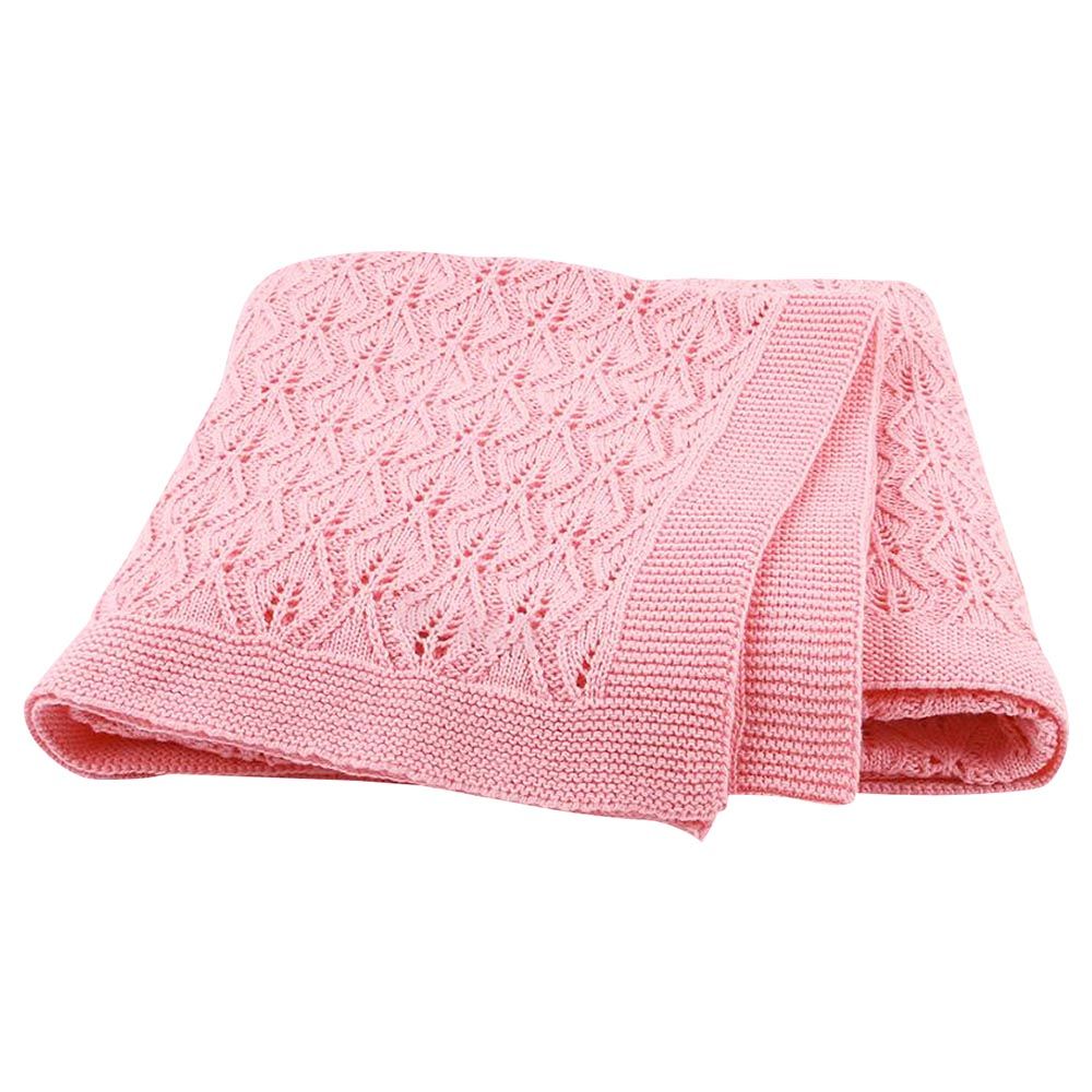 Star Babies - Knitted Blanket 75x100cm - Pink