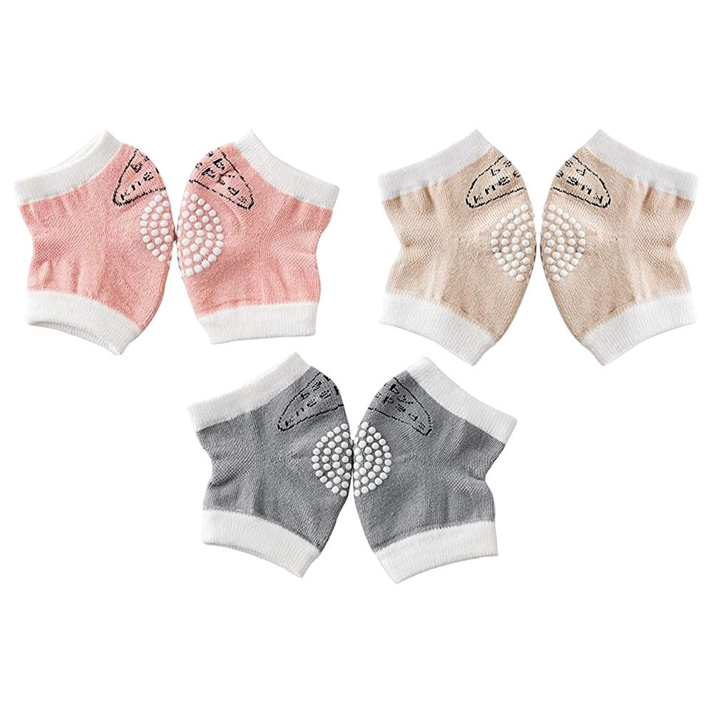 SunBaby - Girls Anti-Slip Crawling Kneepads - Pack of 3