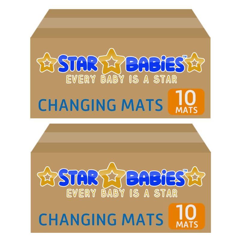 Star Babies - Pack of 10 Disposable Changing mats (45x60cm) Large, B1G1 - Pink