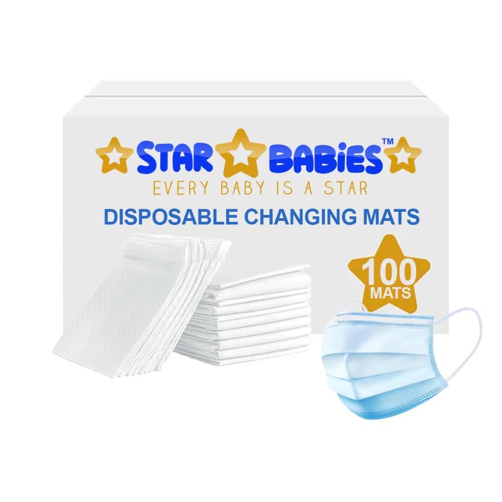 Star Babies White Disposable Changing Mats - Pack of 100