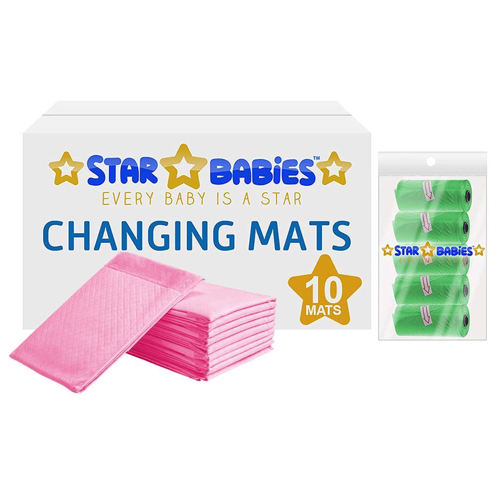 Star Babies - Combo (Changing Mat 10Pcs, Scented Bag 5Pcs)