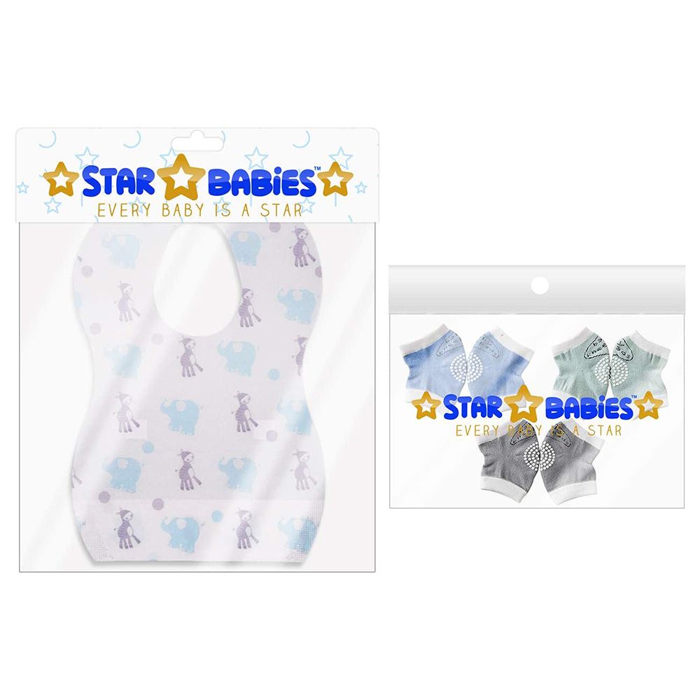 Star Babies 20pcs Disposable Bibs + 3pcs Baby Kneepad - Boys