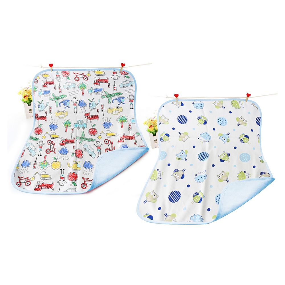 Star Babies - Buy 1 Get 1 Free Washable Changing Mats - Blue 