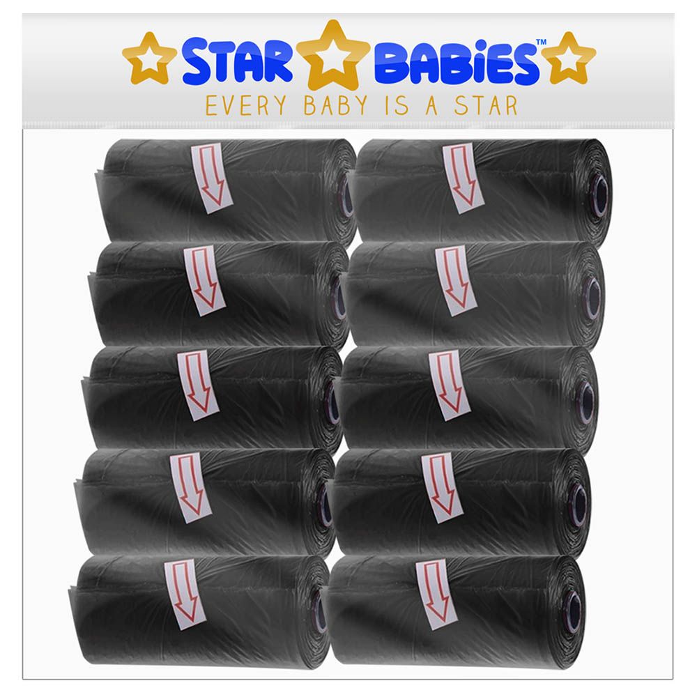 Star Babies - Scented Bag Pack of 10/150 Bags - Black