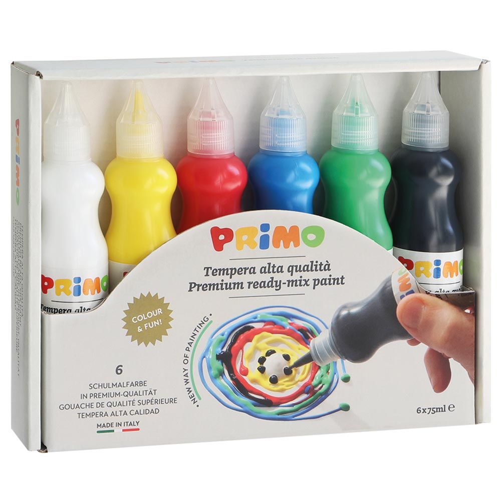 Primo - Poster Paint In Bottle - 6 Colors - 75 ml