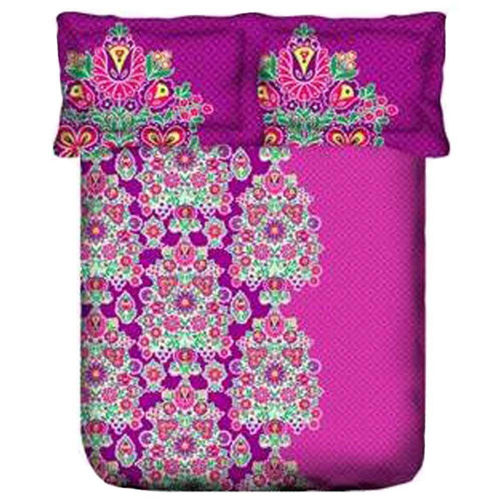 Portico - Queen Bedsheet Pillow Cover Floral - Pink