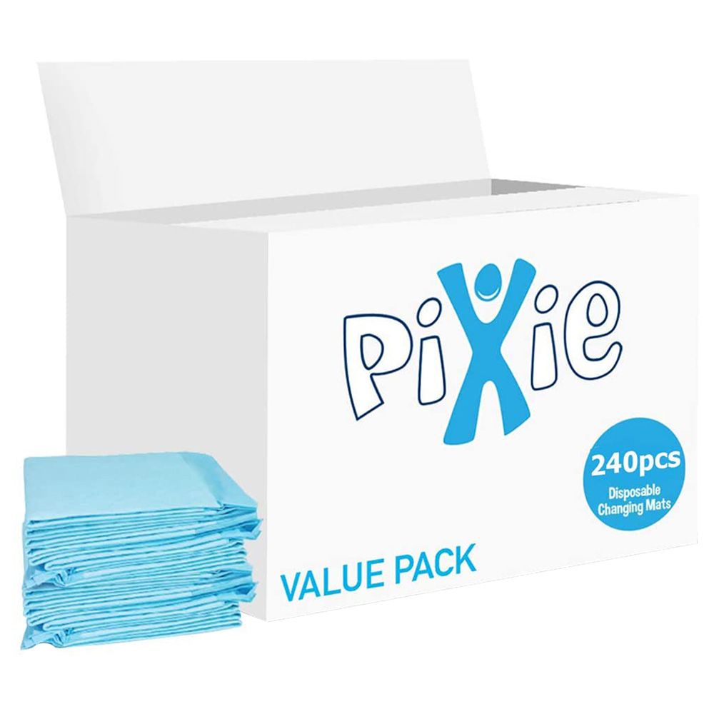 Pixie Disposable Changing Mats, 240 Counts - Blue