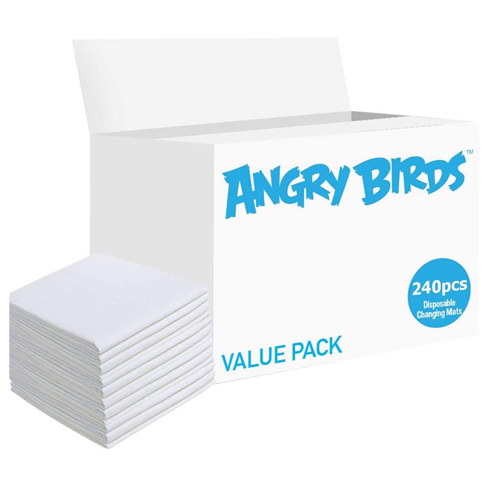 Angry Bird Disposable Changing Mats, 240 Counts - White