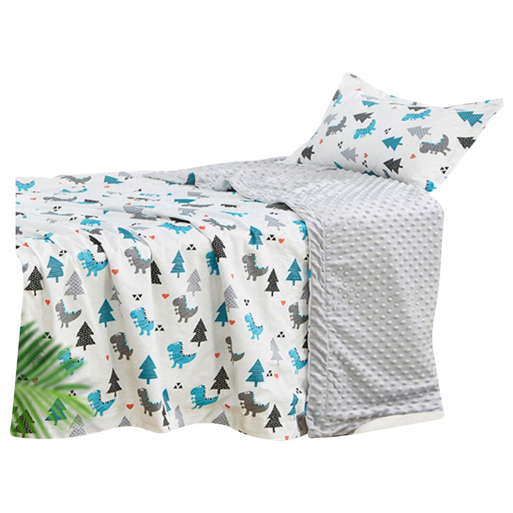 Pixie - Dino Printed Organic Cotton Quilted Blanket