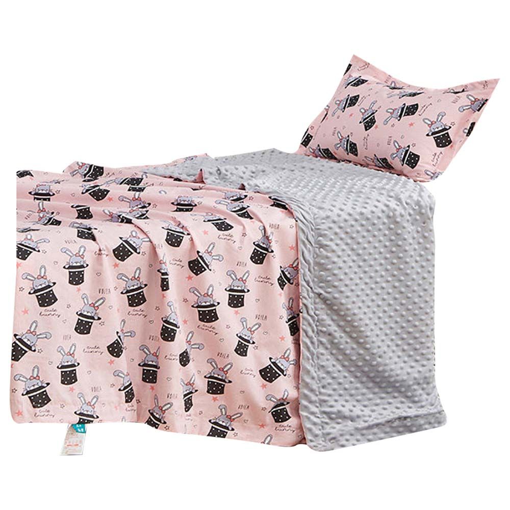 Luvlap - Organic Cotton Quilted Blanket - Pink