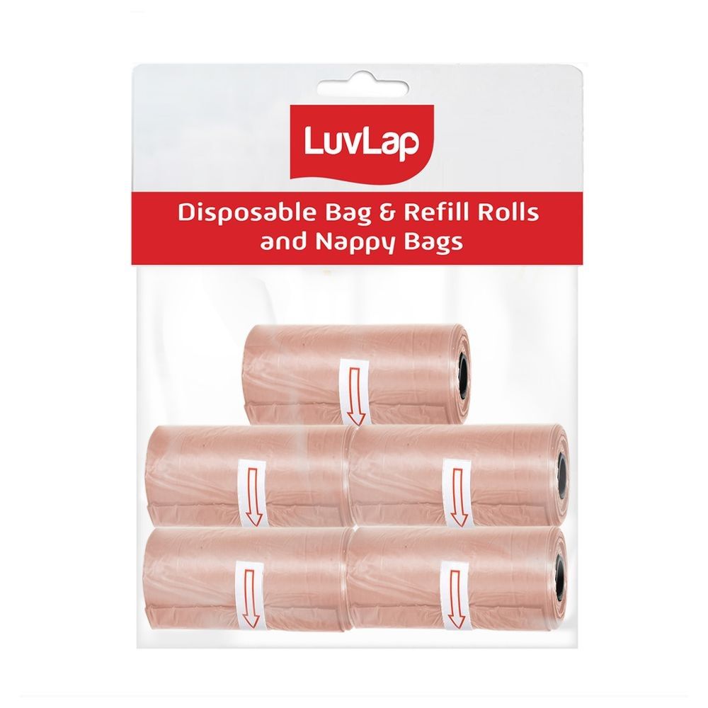 Luvlap - Disposable Dispenser Refills Bags - Pack of 5 - Pink