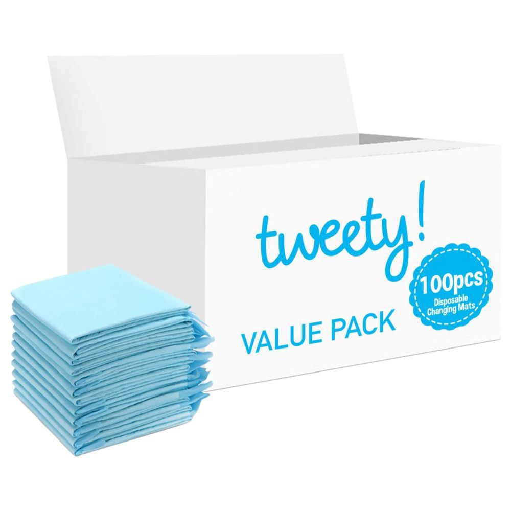 Tweety - Disposable Changing Mats - 100pcs - Blue