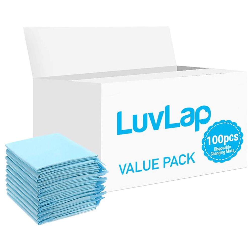 Luvlap - Disposable Changing Mats - 100pcs - Blue