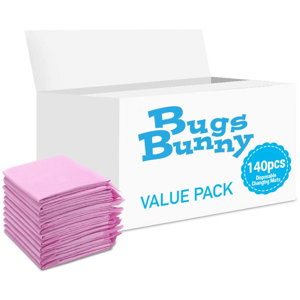 Bugs Bunny - Disposable Changing Mats, 140 Counts-Pink