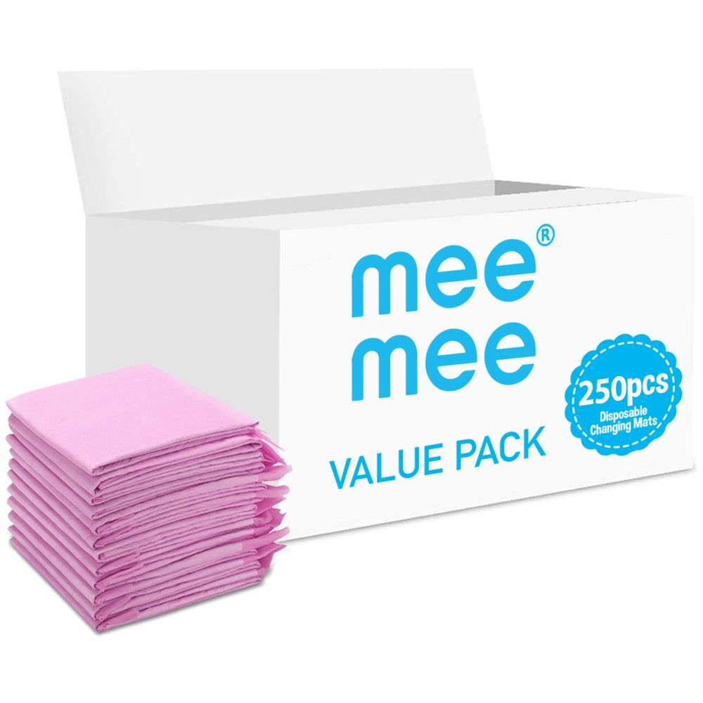 MeeMee - Disposable Changing Mats, 250 Counts-Pink