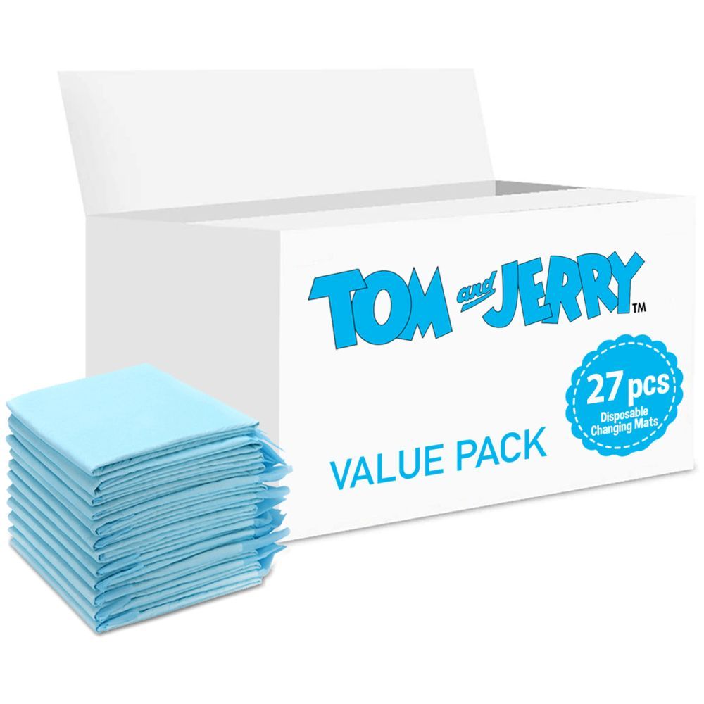 Tom&Jerry - Disposable Changing Mats, 27 Counts-Blue