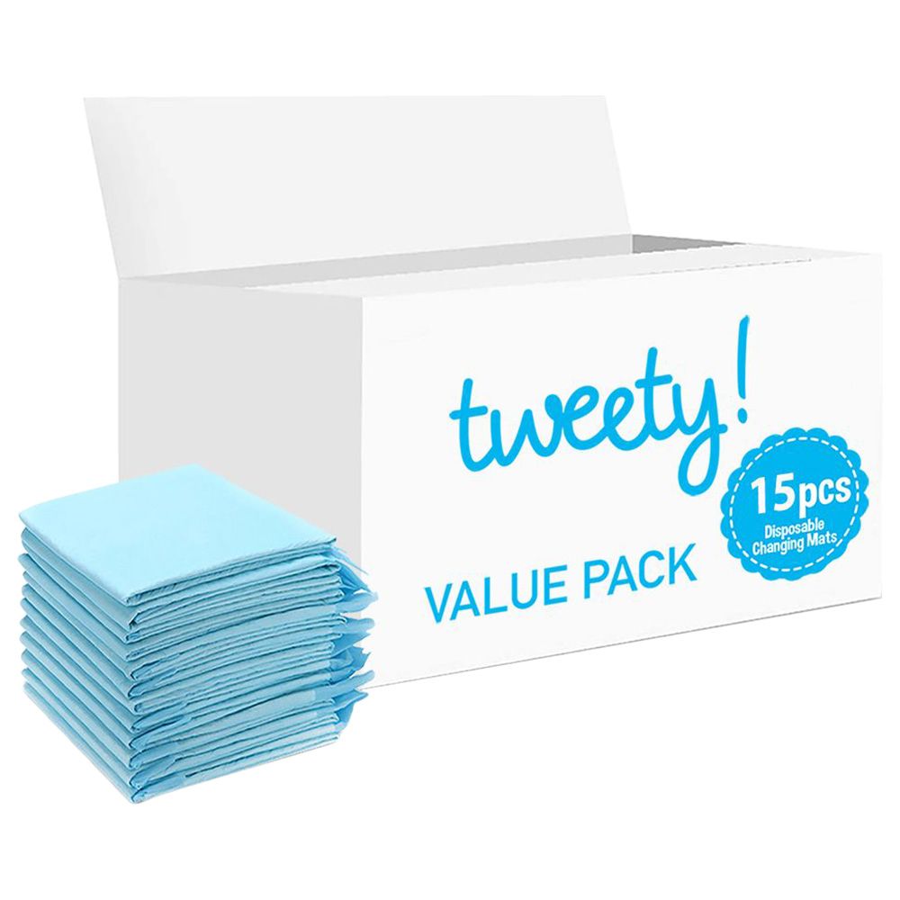 Tweety - Disposable Changing Mats - 15pcs - Blue