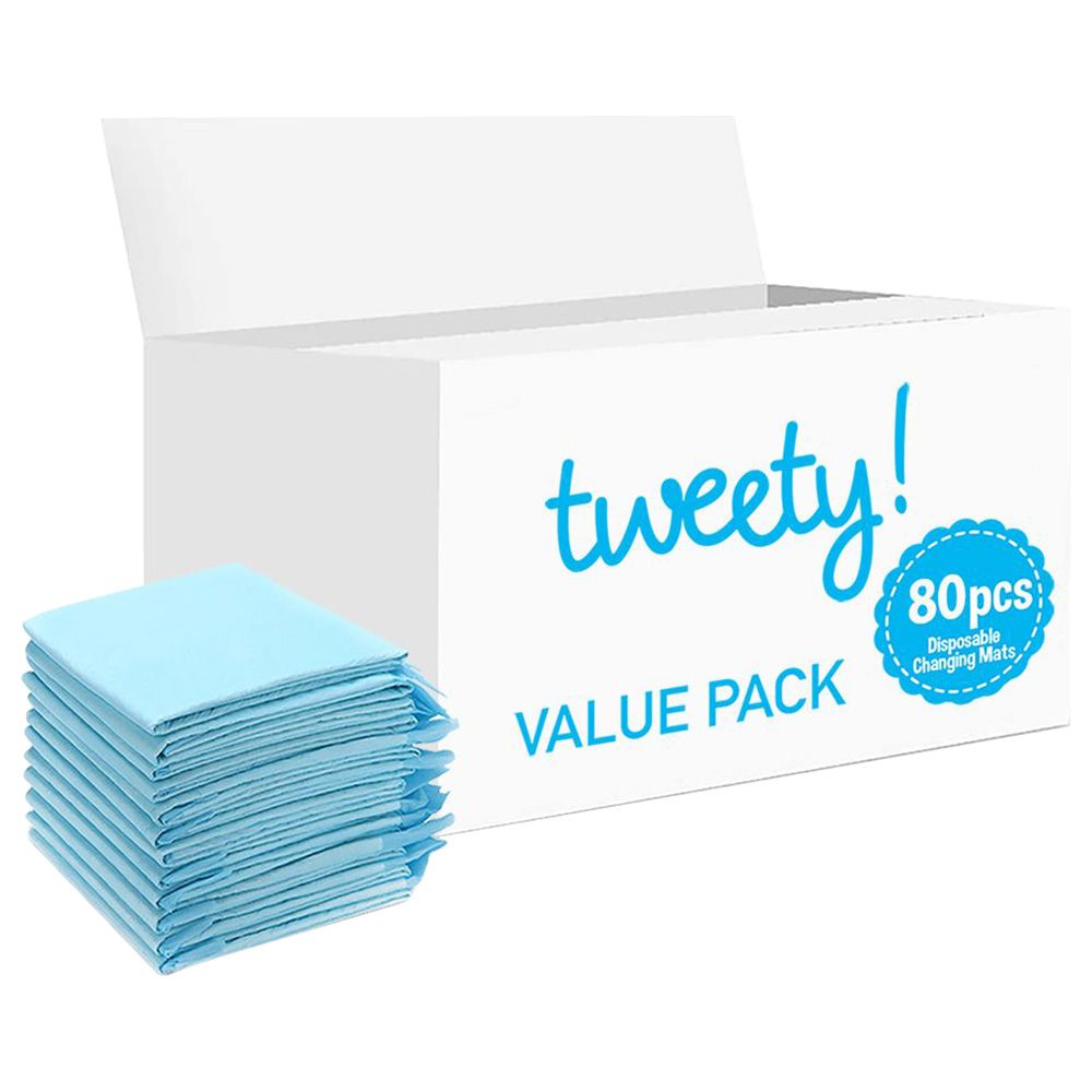 Tweety - Disposable Changing Mats - 80pcs - Blue