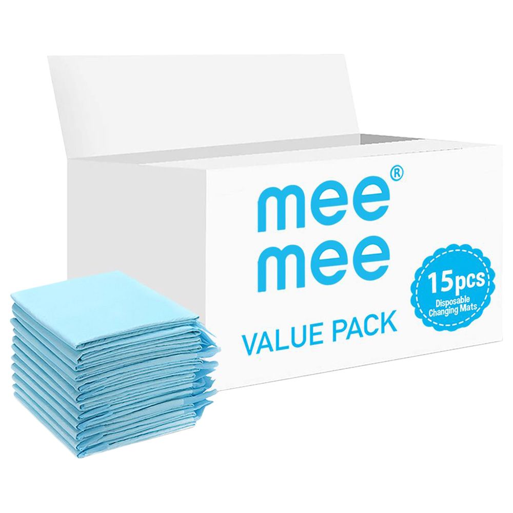 Mee Mee - Disposable Changing Mats - 15pcs - Blue